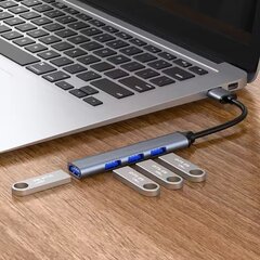 USB-хаб Perfee, 1x3.0, 3x2.0, Slim цена и информация | Адаптеры и USB-hub | kaup24.ee