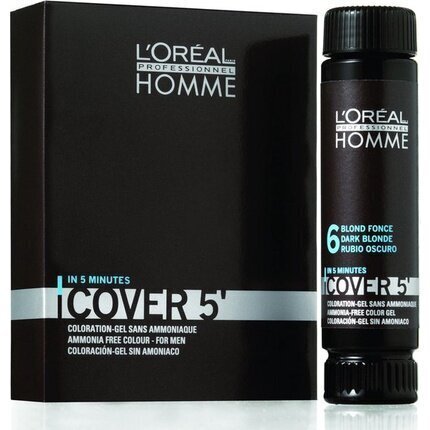 Geel juuksevärv meestele L´Oreal Professionnel Homme Cover 5 Hair Color 3x50ml, 7 Medium Blonde hind ja info | Juuksevärvid | kaup24.ee