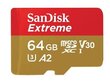 SanDisk SDSQXA2-064G-GN6MA MicroSDXC 64GB (+SD adapter) цена и информация | Fotoaparaatide mälukaardid | kaup24.ee