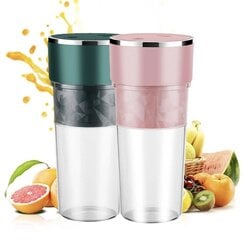 Kaasaskantav USB-laetav blender Mahlapress 350ml, roheline hind ja info | Blenderid | kaup24.ee