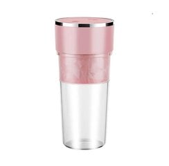 Kaasaskantav USB-laetav blender Mahlapress 350ml, roosa hind ja info | Blenderid | kaup24.ee