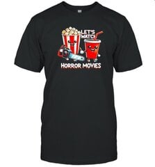 Popcorn And Coca Let'S Watch Horror Movies Spooky Halloween T-Shirt hind ja info | Meeste T-särgid | kaup24.ee