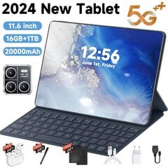 2024 5G uhiuus 11,6-tolline Android-tahvelarvuti 20000mAh 16GB RAM 512GB ROM Android 13.0 Wifi 14 Core Global PAD-tahvelarvutid. hind ja info | Tahvelarvutid | kaup24.ee