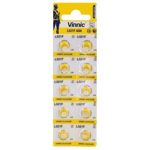 Vinnic L521F / AG0, 1,5V Leelispatareid, 10 tk hind ja info | Patareid | kaup24.ee