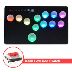 Flatbox Arcade Fight Stick Mini Hitbox nuppude stiil SWAP Kailh Switch Arcade Stick kontroller Pico GP2040-CE PC/PS3/PS4 jaoks цена и информация | Аксессуары для компьютерных игр | kaup24.ee