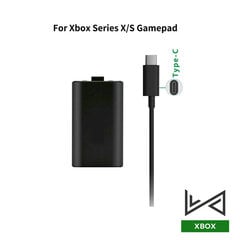 Taaslaetav aku C-tüüpi kaabliga XBOX-seeria X/S mängupuldi laadimiskomplekti Xbox One kontrolleri jaoks koos USB-juhtmega hind ja info | Mängukonsoolide lisatarvikud | kaup24.ee