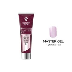 Victoria Vynn Master Gel 14 Shimmer Pink roosa akrüül osakestega, 60 g hind ja info | Maniküüri ja pediküüri tarvikud | kaup24.ee