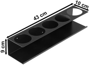 Terasest riidepuu BERNO pihustuspurkide jaoks, must hind ja info | Riiulid | kaup24.ee