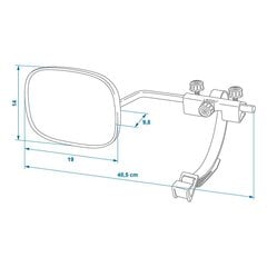 Peegel haagise transpordiks 410x140x90mm hind ja info | Peeglid | kaup24.ee