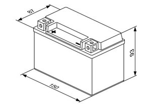 Bosch 6Ah 105A YTX7A-BS 151x88x94мм+- цена и информация | Аккумуляторы | kaup24.ee