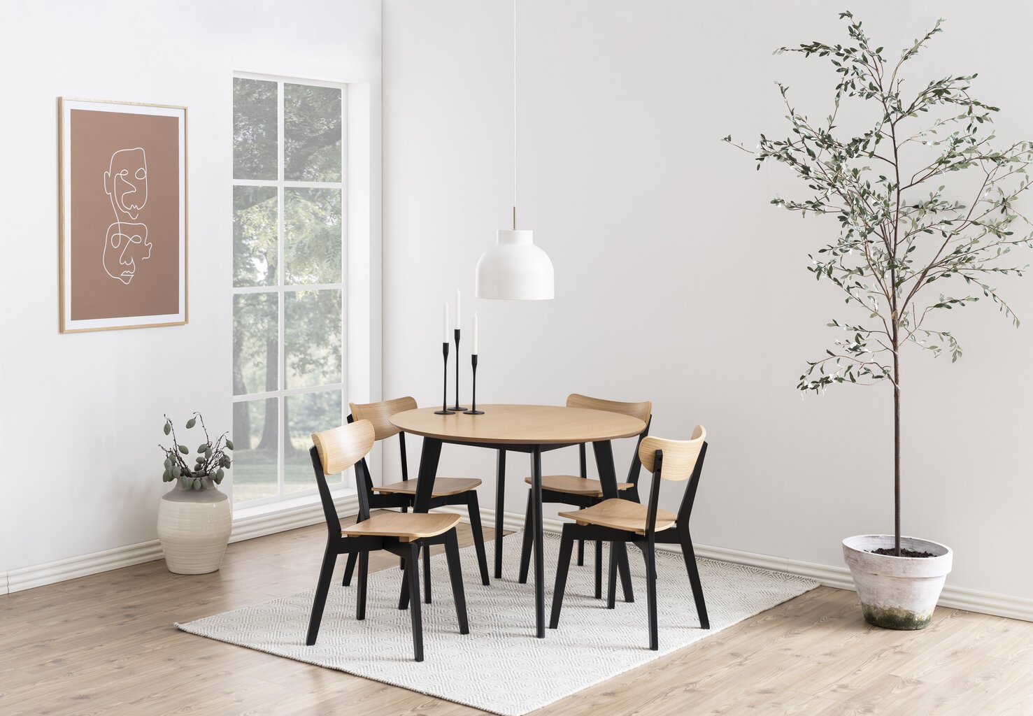 2-osaline toolide komplekt Roxby, pruun/must цена и информация | Söögitoolid, baaritoolid | kaup24.ee