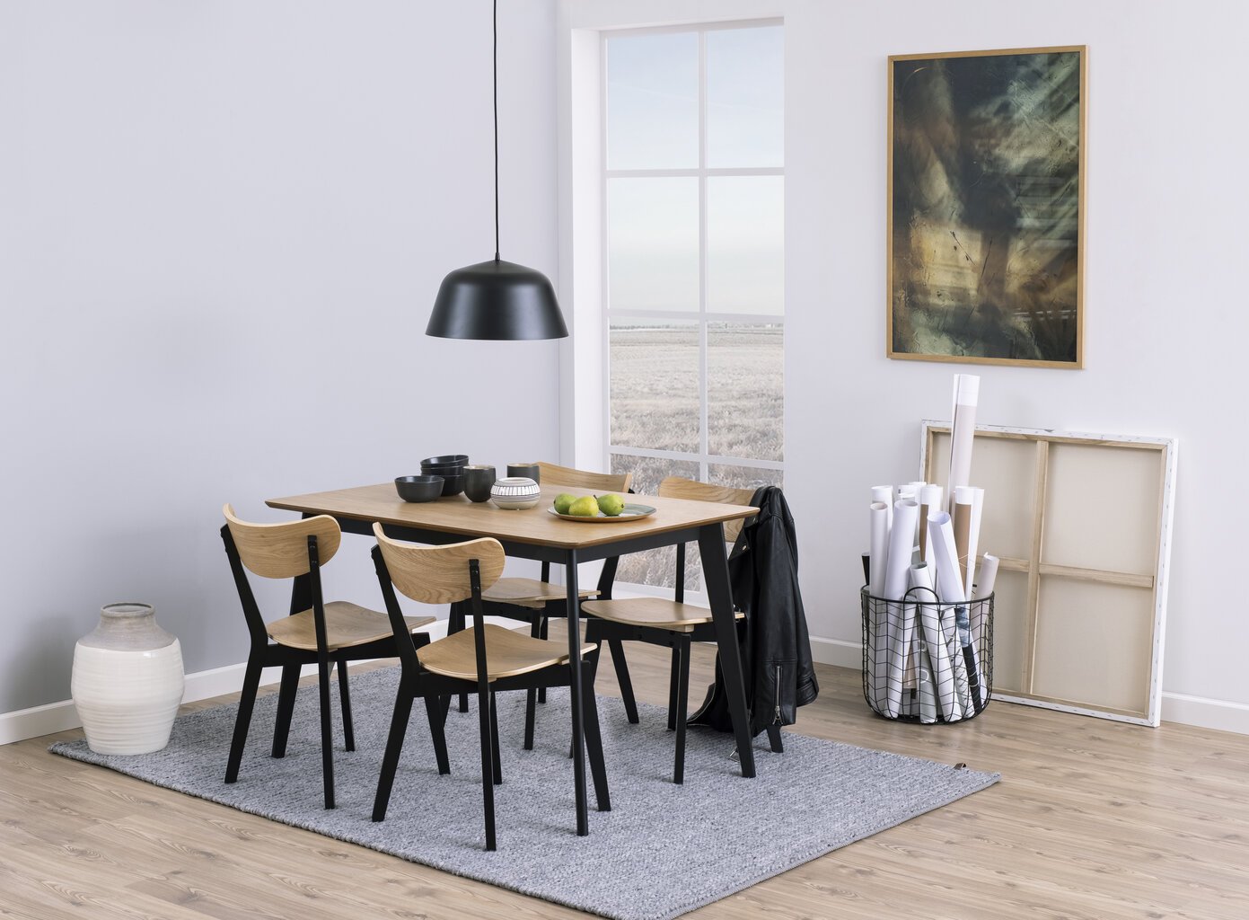 2-osaline toolide komplekt Roxby, pruun/must hind ja info | Söögitoolid, baaritoolid | kaup24.ee