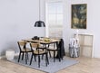 2-osaline toolide komplekt Roxby, pruun/must hind ja info | Söögitoolid, baaritoolid | kaup24.ee