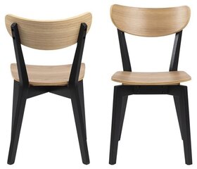 Набор из 2 стульев Roxby, коричневый/черный цена и информация | Стулья для кухни и столовой | kaup24.ee