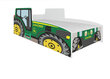 Lastevoodi ADRK Furniture Tractor, 140x70cm, roheline hind ja info | Lastevoodid | kaup24.ee