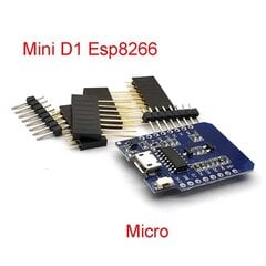 WeMos D1 Mini WIFI arendusplaat ESP8266 ESP-12 ESP-12F CH340G CH340 V2 USB D1 Mini NodeMCU Lua IOT Board 3,3 V koos tihvtidega hind ja info | Mängukonsoolide lisatarvikud | kaup24.ee