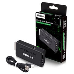 Bitfunx PS2-HDMI-ühilduv videohelimuundur koos USB-kaabliga Sony Playstation 2 PS2 PS3 jaoks цена и информация | Аксессуары для компьютерных игр | kaup24.ee