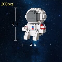 200-2880 tk Mini mikroraketi ehitusplokid Kosmose Kuu Satelliidi Astronaut Teemantklotsid Konstruktormänguasjad lastele Kingitused hind ja info | Pusled | kaup24.ee