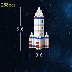 200-2880 tk Mini mikroraketi ehitusplokid Kosmose Kuu Satelliidi Astronaut Teemantklotsid Konstruktormänguasjad lastele Kingitused hind ja info | Pusled | kaup24.ee