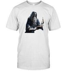 Ancient Skeleton Reading By Candlelight Cut Out Halloween T-Shirt цена и информация | Мужские футболки | kaup24.ee