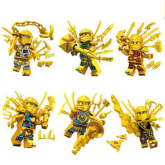 10. aastapäeva Gold Edition Ninja mootorratta meistrid Spinjitzu Jay Cole Kai Zane Lloydi minifiguurid Ehitusklotsid laste mänguasi hind ja info | Pusled | kaup24.ee