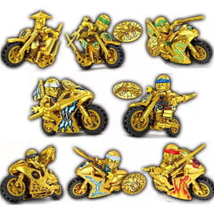 10. aastapäeva Gold Edition Ninja mootorratta meistrid Spinjitzu Jay Cole Kai Zane Lloydi minifiguurid Ehitusklotsid laste mänguasi hind ja info | Pusled | kaup24.ee