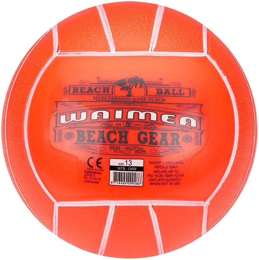 Rannavõrkpalli pall Waimea 16TB, oranž, 13 cm hind ja info | Võrkpalli pallid | kaup24.ee