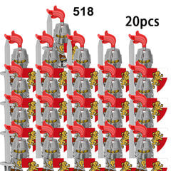 20 TK Keskaegsed sõjaväefiguurid Ehitusplokid Kiivrid Osad Rüütlirelvad Rooma mõõk Aksessuaarid Õppemänguasjad цена и информация | Пазлы | kaup24.ee