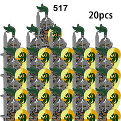 20 TK Keskaegsed sõjaväefiguurid Ehitusplokid Kiivrid Osad Rüütlirelvad Rooma mõõk Aksessuaarid Õppemänguasjad цена и информация | Пазлы | kaup24.ee