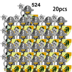 20 TK Keskaegsed sõjaväefiguurid Ehitusplokid Kiivrid Osad Rüütlirelvad Rooma mõõk Aksessuaarid Õppemänguasjad цена и информация | Пазлы | kaup24.ee