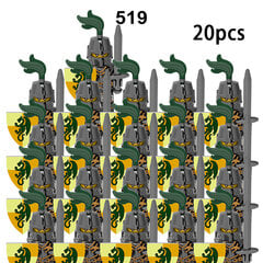 20 TK Keskaegsed sõjaväefiguurid Ehitusplokid Kiivrid Osad Rüütlirelvad Rooma mõõk Aksessuaarid Õppemänguasjad цена и информация | Пазлы | kaup24.ee