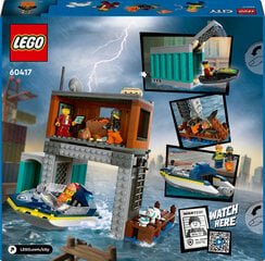 60417 LEGO® City Полицейский катер и убежище преступников цена и информация | Конструкторы и кубики | kaup24.ee