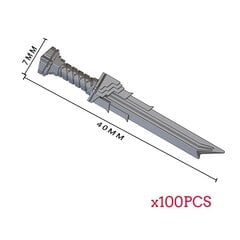 100 TK MOC Keskaegsete rüütlite relvad Rooma sõdalased haldjasõdurid mõõk Ehitusklotsid isetegemise tellised tarvikud Mänguasjad lastele kingitused цена и информация | Пазлы | kaup24.ee