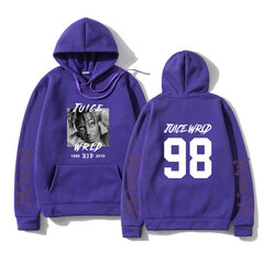 (XLPurple B) Fashion Singer Juice Wrld Letter Print Kapuutsid Harajuku Hip Hop Räppari kapuutsiga pusa Pullover Sügistalvine meeste/naiste kapuuts SHRY цена и информация | Мужские свитера | kaup24.ee