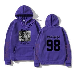 (XLPurple H) Fashion Singer Juice Wrld Letter Print Kapuutsid Harajuku Hip Hop Räppari kapuutsiga pusa Pullover Sügistalv meeste/naiste kapuuts SHRY цена и информация | Мужские свитера | kaup24.ee