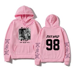 (XLPink H) Fashion Singer Juice Wrld Letter Print Kapuutsid Harajuku Hip Hop Räppari kapuutsiga pusa Pullover Sügistalvine meeste/naiste kapuuts SHRY hind ja info | Meeste kampsunid | kaup24.ee