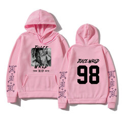 (XXLPink H) Fashion Singer Juice Wrld Letter Print Kapuutsid Harajuku Hip Hop Räppari kapuutsiga pusa Pullover Sügistalvine meeste/naiste kapuuts SHRY hind ja info | Meeste kampsunid | kaup24.ee