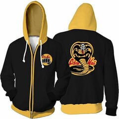 (2XLBHS1101982S)telesari Cosplay kapuutsid Cobra Kai 3D prindiga dressipluus Tõmblukuga kapuuts Meeste Mood Tänavarõivad Harajuku Jope Mantel Riided SHRY hind ja info | Meeste kampsunid | kaup24.ee