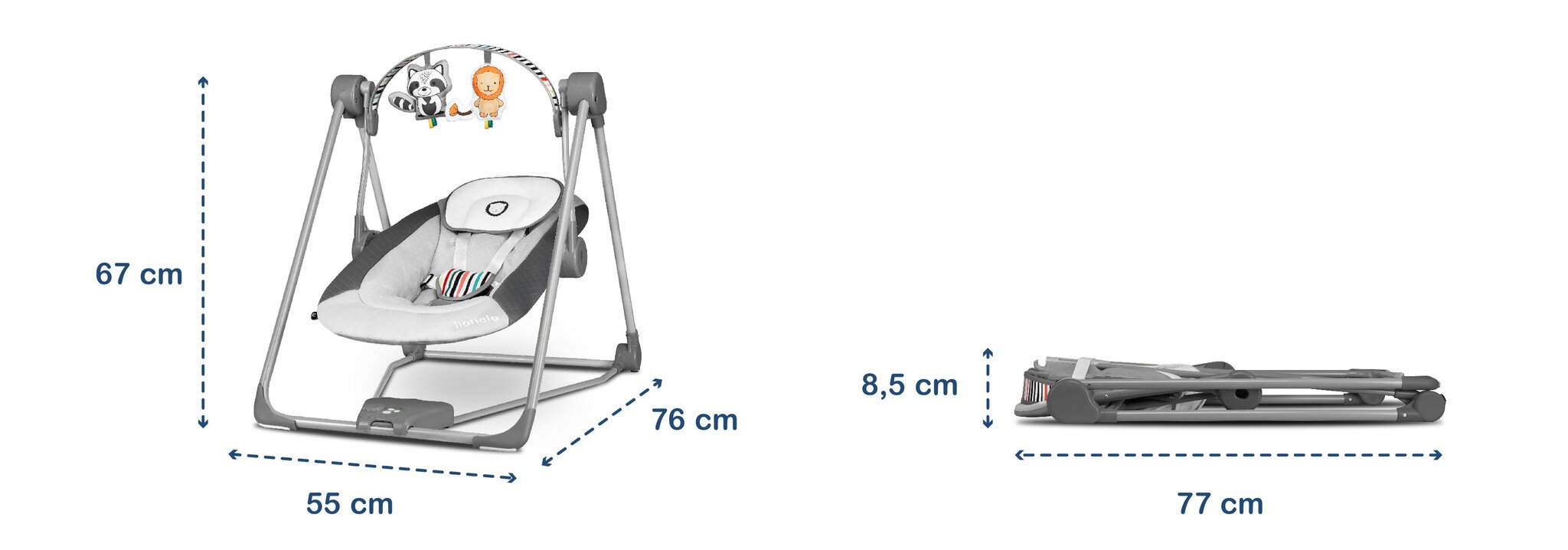 Lamamistool Lionelo Otto hind ja info | Beebi lamamistoolid | kaup24.ee