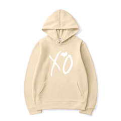 (MBeige 02)The Weeknd Solid Color Prinditud Hoodies XO Moekirjaga Trükitud kapuutsiga dressipluus Meestele Naistele Harajuku Hip Hop Pullover Hoodie Topid SHRY hind ja info | Meeste kampsunid | kaup24.ee