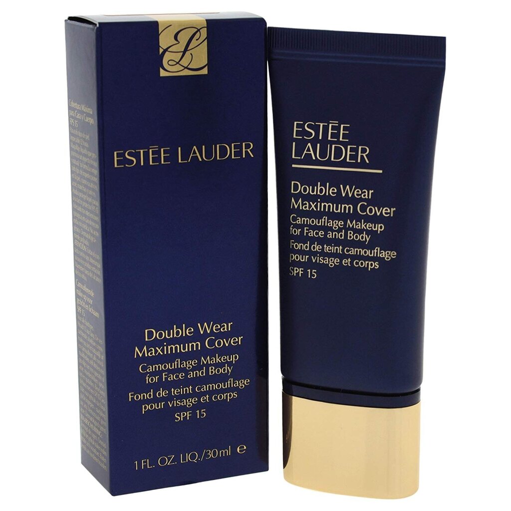 Estee Lauder Double Wear Maximum Cover SPF 15 vedel meik näole ja kehale 3C4 Medium Deep 30 ml цена и информация | Jumestuskreemid, puudrid | kaup24.ee