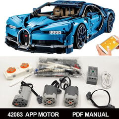 Bugatti Chiron RC Modification RC mootori võimsuse funktsioonikomplekt 42083 42125 42096 42110 42111 42115 MOC ehitusplokkide mänguasjade jaoks hind ja info | Pusled | kaup24.ee