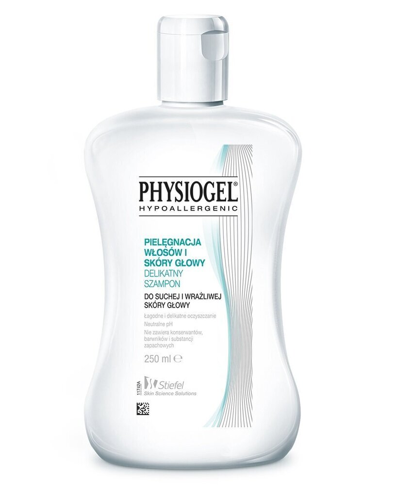 Hüpoallergeenne šampoon Stiefel Physiogel Delikatny 250 ml цена и информация | Šampoonid | kaup24.ee