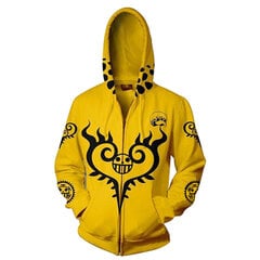 (4XLall kollane) Tükk 3D Hoodie Pusad Trafalgar Law Cosplay Pirates Of Heart Õhukesed Pullover Pusad Topid Ülerõivad Mantel Outfit SHRY цена и информация | Мужские свитера | kaup24.ee