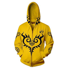 (5XLall kollane) Tükk 3D Hoodie Pusad Trafalgar Law Cosplay Pirates Of Heart Õhukesed Pullover Pusad Topid Ülerõivad Mantel Outfit SHRY цена и информация | Мужские свитера | kaup24.ee