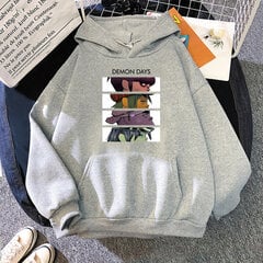 (XSgray)Kevadmuusika Gorillaz Hoodie Topid Naiste Tänavarõivad Hip-hop Riided Kostüümid Meeste Pusad Oversize Pusad Mütsid Rõivad Topid SHRY hind ja info | Meeste kampsunid | kaup24.ee