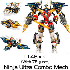 1148 tk Ninja seeria 4in1 Ultra Combo Meh Ehitusklotsid Titan Robot Mehhaanikvanker Figuuridega Tellised Mänguasjad Poistele kingituseks 71765 цена и информация | Пазлы | kaup24.ee