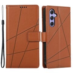 Для Samsung Galaxy A55 5G чехол-кошелек Line Imprinted Leather Phone Cover цена и информация | Чехлы для телефонов | kaup24.ee