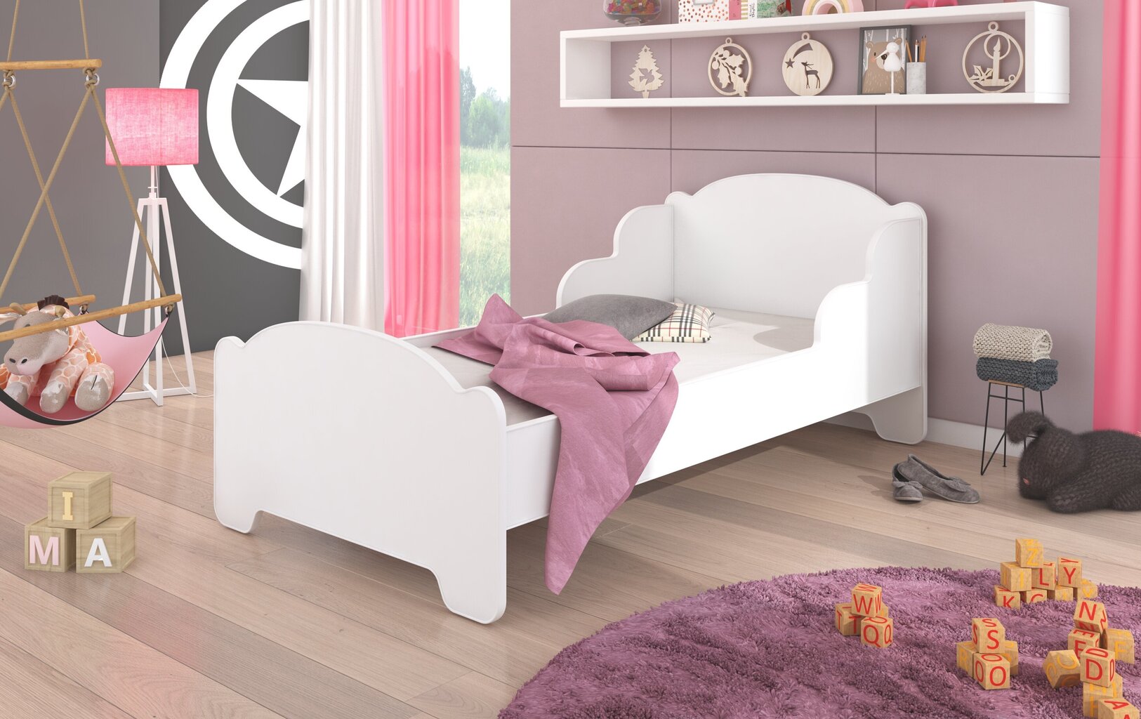 Lastevoodi ADRK Furniture Amadis 144, 140x70 cm, valge цена и информация | Lastevoodid | kaup24.ee