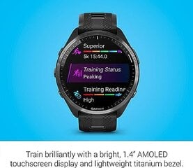 Garmin Forerunner® 965 Süsinikhall | Must | Pulberhall цена и информация | Смарт-часы (smartwatch) | kaup24.ee